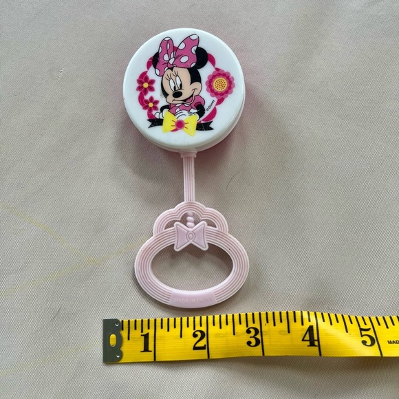 Disney Minnie Mouse Pink and Yellow Baby Rattle - Vintage Design - Picture 5 of 5